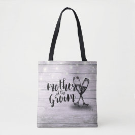 Bolsa Tote Mãe do Casamento dos Óculos de Champanhe do Groom 