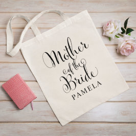 Bolsa Tote Mãe do casamento personalizado negro nobre