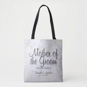 Bolsa Tote Mãe do Groom White Peonies & Hearts Elegante