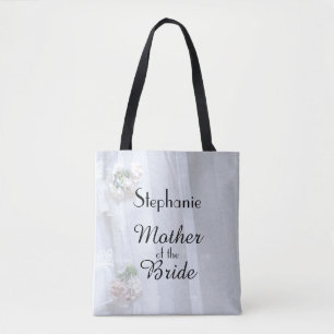 Bolsa Tote Mãe do laço personalizado noiva do vintage do