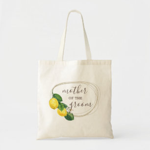 Bolsa Tote Mãe do noivo. Aquarela de limão casamento