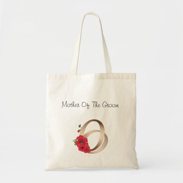 Bolsa Tote Mãe do noivo, mãe, presente, alianças de casamento (Frente)