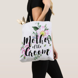 Bolsa Tote Mãe do Noivo Rosa Floral Aquarela Casamento