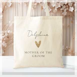 Bolsa Tote Mãe do Ortografia Moderna do Coração Dourado do Gr