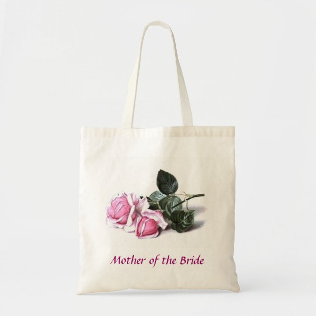 Bolsa Tote Mãe do saco dos rosas do rosa da noiva (Frente)