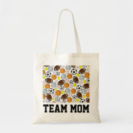 Bolsa Tote MÃE DO TIME Beisebol Basquete Futebol Americano