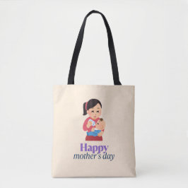 Bolsa Tote Mãe e bebê, dia de as mães feliz