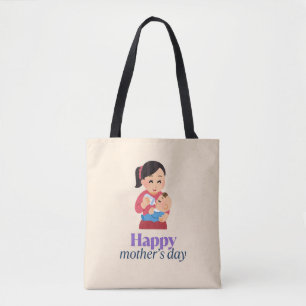 Bolsa Tote Mãe e bebê, dia de as mães feliz