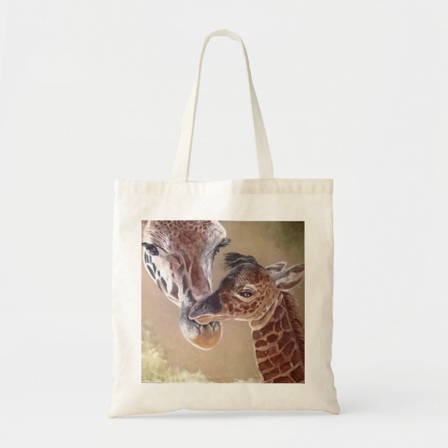 Bolsa Tote Mãe e Bebê Girafa (Frente)