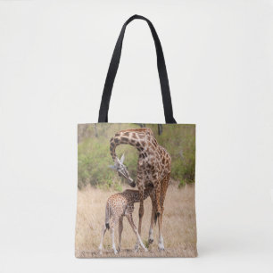 Bolsa Tote Mãe e bebê girafa no Quênia