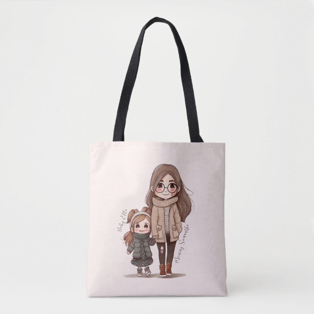 Bolsa Tote Mãe e Filha Adoráveis (5) (Frente)