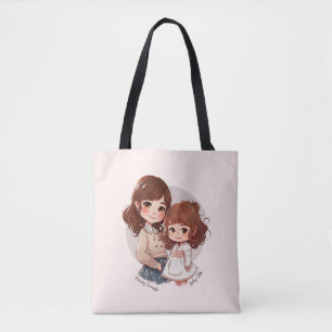 Bolsa Tote Mãe e filha adoráveis personalizadas (2)