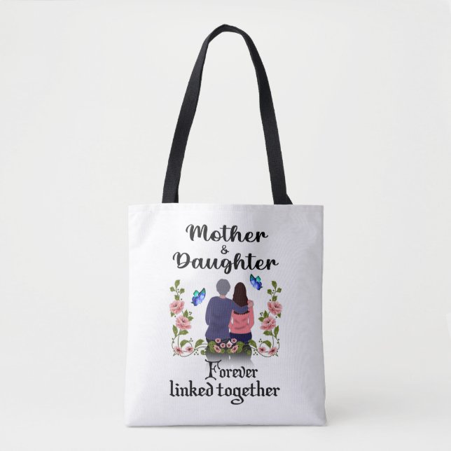 BOLSA TOTE MÃE E FILHA PARA SEMPRE LIGADAS (Frente)