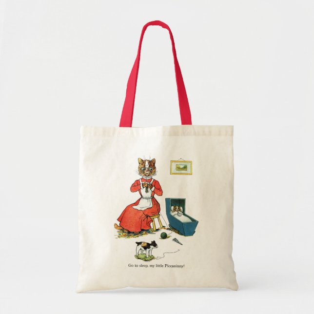 Bolsa Tote Mãe e Gato Bebê, Louis Wain (Frente)
