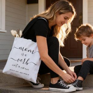 Bolsa Tote Mãe É um Verbo Citação de Mãe Lembrança