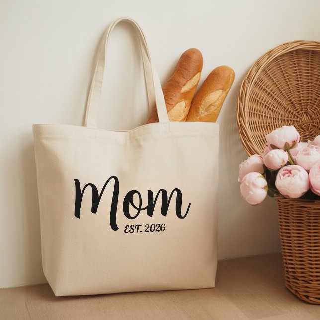 Bolsa Tote Mãe Estabelece Novo Presente de Mãe (Mom Established New Mom Gift Tote Bag)