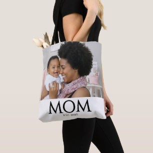 Bolsa Tote Mãe Estabeleceu Foto Branco Caps Clássico
