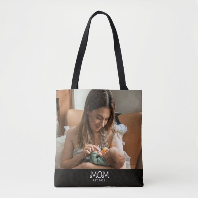 Bolsa Tote Mãe Estabeleceu Foto Dia das Mães (Frente)