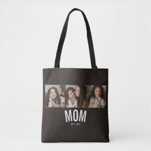Bolsa Tote Mãe Estabeleceu Minimalista Preto 3 Foto