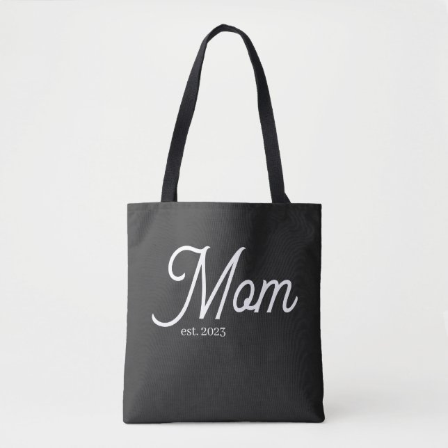 Bolsa Tote Mãe Estabeleceu Roteiro Branco (Frente)