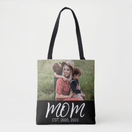 Bolsa Tote Mãe Estabeleceu Roteiro Foto Preta
