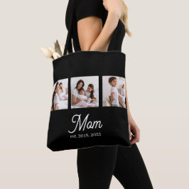 Bolsa Tote Mãe Estabeleceu Roteiro Preto 3 Foto