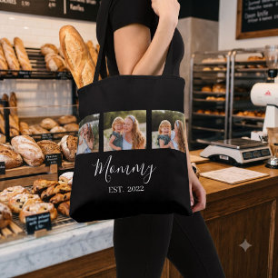 Bolsa Tote Mãe Estabeleceu Roteiro Preto 3 Foto