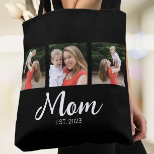 Bolsa Tote Mãe Estabeleceu Roteiro Preto 3 Foto