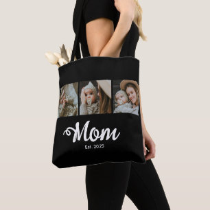 Bolsa Tote Mãe Estabeleceu Roteiro Preto 3 Foto