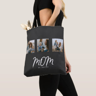 Bolsa Tote Mãe Estabeleceu Roteiro Preto 3 Foto