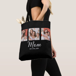 Bolsa Tote Mãe Estabeleceu Roteiro Preto 3 Foto