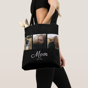 Bolsa Tote Mãe Estabeleceu Roteiro Preto 3 Foto