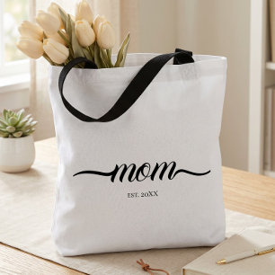 Bolsa Tote Mãe Estabelecida Ano Personalizado Mãe