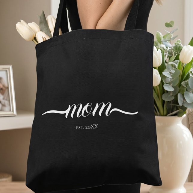 Bolsa Tote Mãe Estabelecida Ano Personalizado Mãe  (Criador carregado)