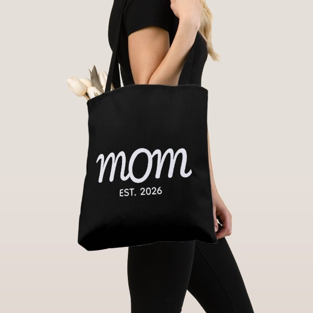 Bolsa Tote Mãe Estabelecida Novo Presente de Mãe (Close Up)