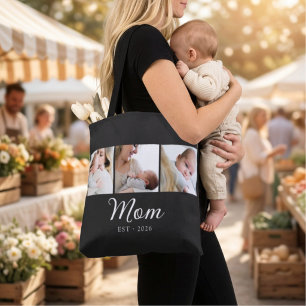 Bolsa Tote Mãe Estabelecida Roteiro Preto 3 Foto