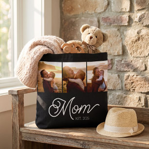 Bolsa Tote Mãe Estabelecida Roteiro Preto 3 Foto