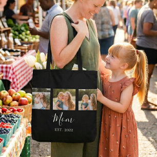 Bolsa Tote Mãe Estabelecida Roteiro Preto 3 Foto