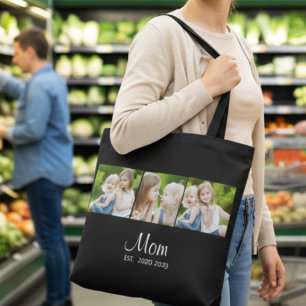 Bolsa Tote Mãe Estabelecida Roteiro Preto 3 Foto
