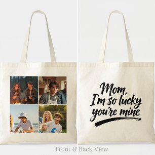 Bolsa Tote Mãe Eu Sou Tão Sortudo Por Você Ser Minha Brush Sc