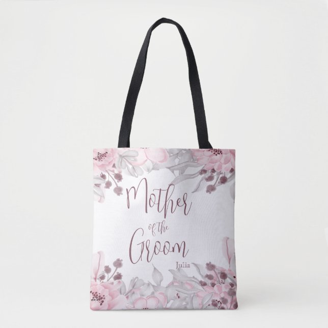 Bolsa Tote Mãe Floral Cor-de-Água Rosa, de Groenlândia (Frente)