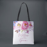 Bolsa Tote Mãe Floral de Aquarela do Saco de Tota de Groom<br><div class="desc">Watercolor Floral Madre do Jardim Aquarela do Tote Bag Groom Watercolor floral fresca romântica com a escrita moderna que fonta a mãe do saco do tote nobre. Você pode personalizar o texto e as redações. Por favor,  dê uma olhada em designs coordenadores desta coleção de suítes de casamento.</div>