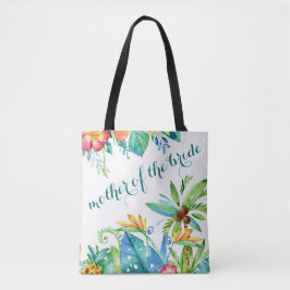 Bolsa Tote Mãe floral tropical da noiva