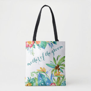 Bolsa Tote Mãe floral tropical do noivo