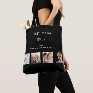 Bolsa Tote Mãe foto da família de colagem negra