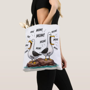 Bolsa Tote Mãe Gaivota Engraçado Personalizado