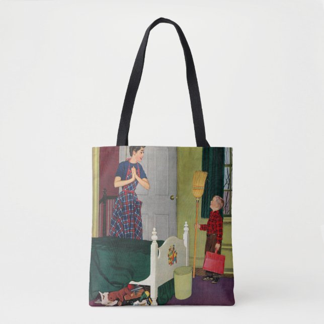 Bolsa Tote Mãe, Limpei O Meu Quarto! (Frente)