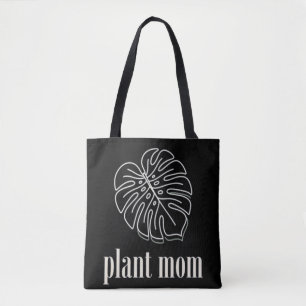 Bolsa Tote Mãe Minimalista de Plantas Folha de Monstera