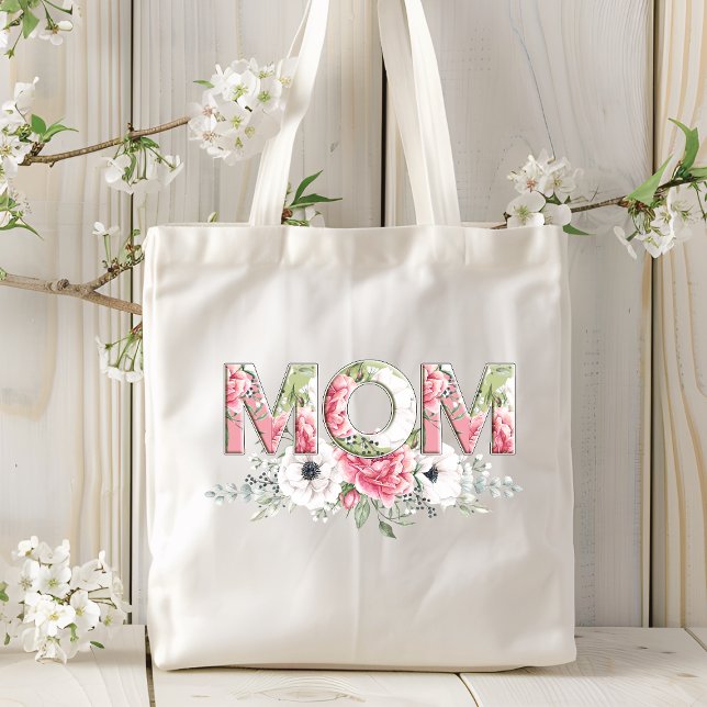 Bolsa Tote Mãe Na moda Moderna Flores Botânicas Florais Moder (Criador carregado)