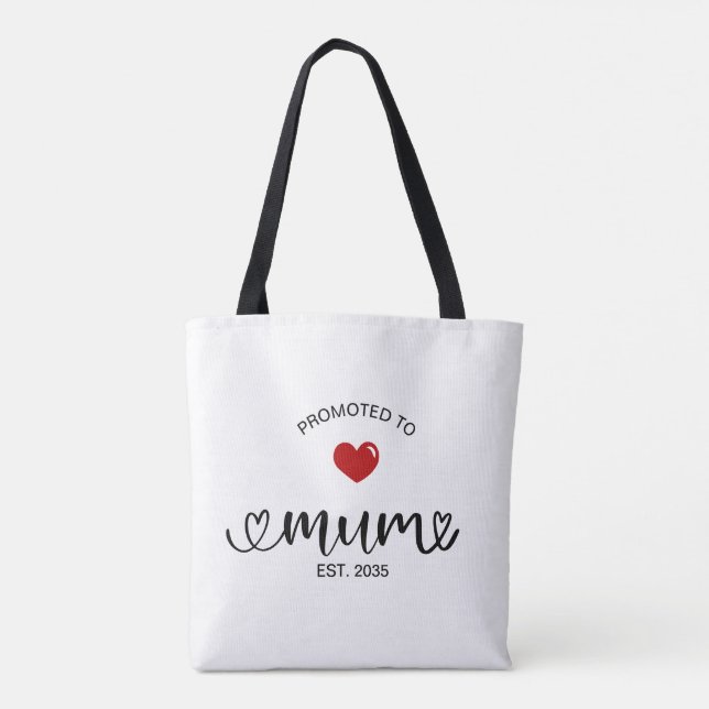 Bolsa Tote Mãe Nomeada Nova Mamãe (Verso)